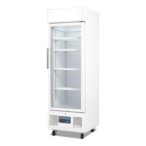 POLAR UPRIGHT DISPLAY GLASS DOOR FRIDGE 218Lt WHITE RESTAURANT CAFE DM075-A - Picture 2 of 7