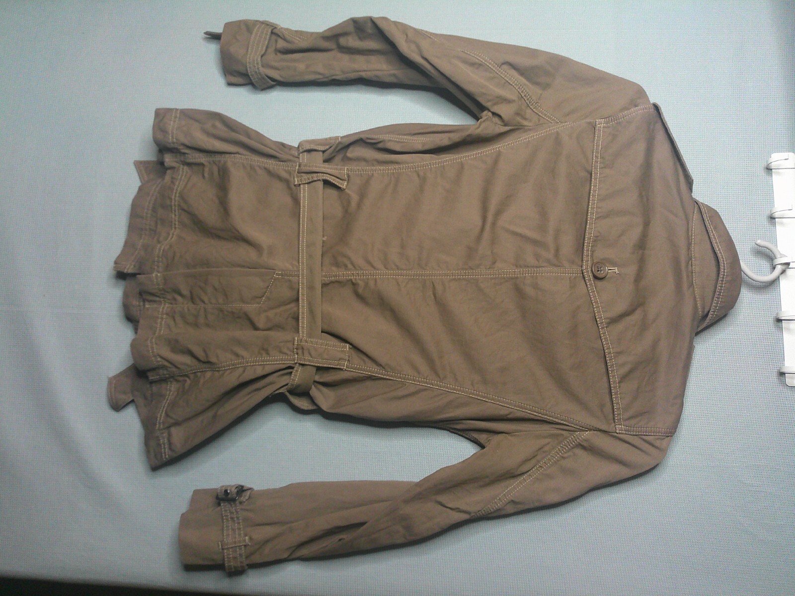Gap Double Breasted Jacket Womens Medium Tan Belt… - image 14