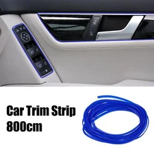 8m 26.25ft New Dark Blue Car Interior Gap Door Edge Decorative Trim Strip Line