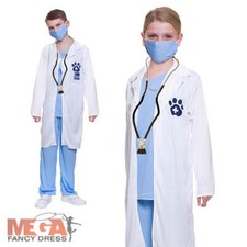 Tierliebender Tierarzt Kinder Beruf Kost&uuml;m Jungen Uniform M&auml;dchen Buch Tag Kost&uuml;m