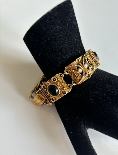 VINTAGE DESIGNER LJM VICTORIAN REVIVAL BRACELET - LAURENTIAN JEWELLERY MFG. CO.