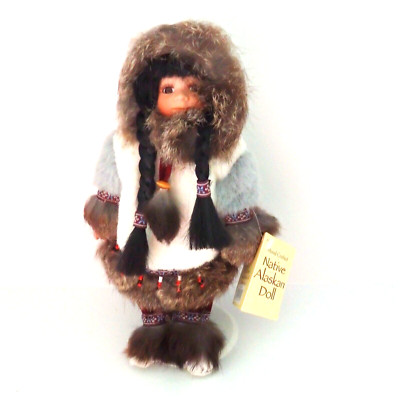 Wunderschön handgefertigte Sammlerpuppe Native Alaska Girl 10 Zoll hoch tolles Geschenk