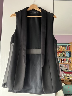 Gilet Nero Giacca Zara Inserti Trasparenti | eBay