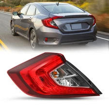 For 2016-2021 Honda Civic Sedan 4Dr Driver Left Side Outer Tail Light
