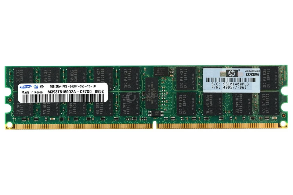 499277-061 HP DDR2 4GB 2RX4 PC2-6400 800MHZ CAS 6-6-6 - Image 2 of 4