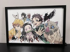 demon-slayer-tanjiro-nezuko-cast-original-lithograph-framed-artwork