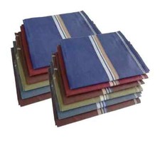 Mouchoirs 100 % coton collection premium pour hommes - paquet de 12 multicolores