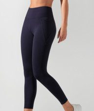 Lorna Jane Amy Phone Pocket Ankle Biter Navy Leggings Women's Size S L66124