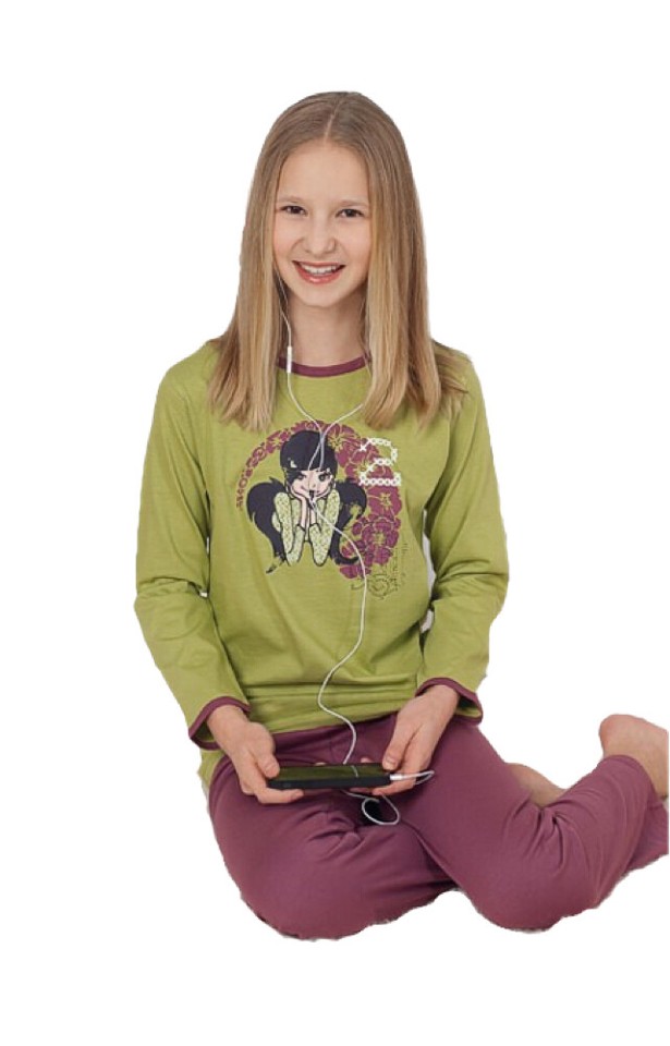 Mädchen Schlafanzug Mit Ozean-Tierdruck - Weicher Satin Pyjama Für Mädchen 2-13 Jahre