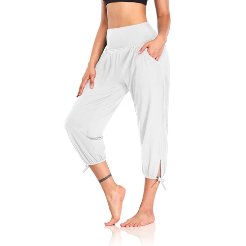 Summer Women's Capri Pants Casual Stretch Cropped Joggers Loose Trousers Fashion - Picture 44 of 44