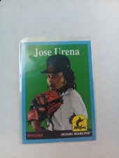 2019 Topps Archives 1958 Design Blue #24/25 Jose Urena  #32 Marlins