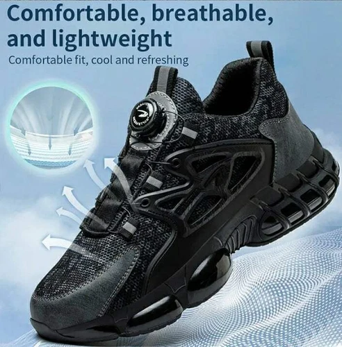 Leichte Sicherheit Turnschuhe Stiefel Schuhe Stahlkappe Herren Damen Arbeitsstiefel UK - Bild 22 von 39