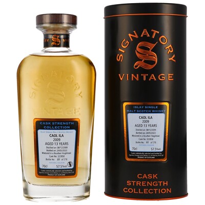 CAOL ILA 2009 - 13yo - Bourbon Hogshead - Signatory Vintage Cask Strength 57,5%