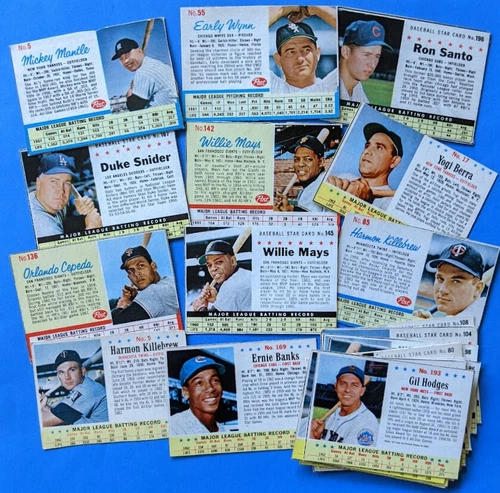 1961 1962 POST & 1963 JELLO Pick One - Koufax Maris Killebrew HOF UPDATED 9/29