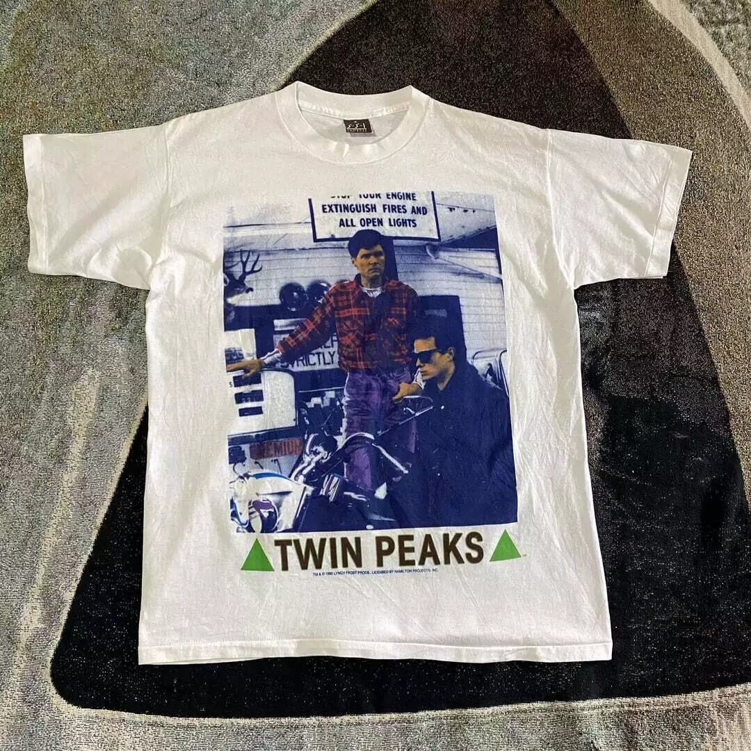 Twin Peaks Big Ed & James Hurley 1990 White Short Sleeve Unisex