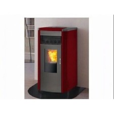 STUFA A PELLET DAL ZOTTO ELDA STEEL ELITE 9,5KW 235MC CANALIZZATA BORDEAUX NEW