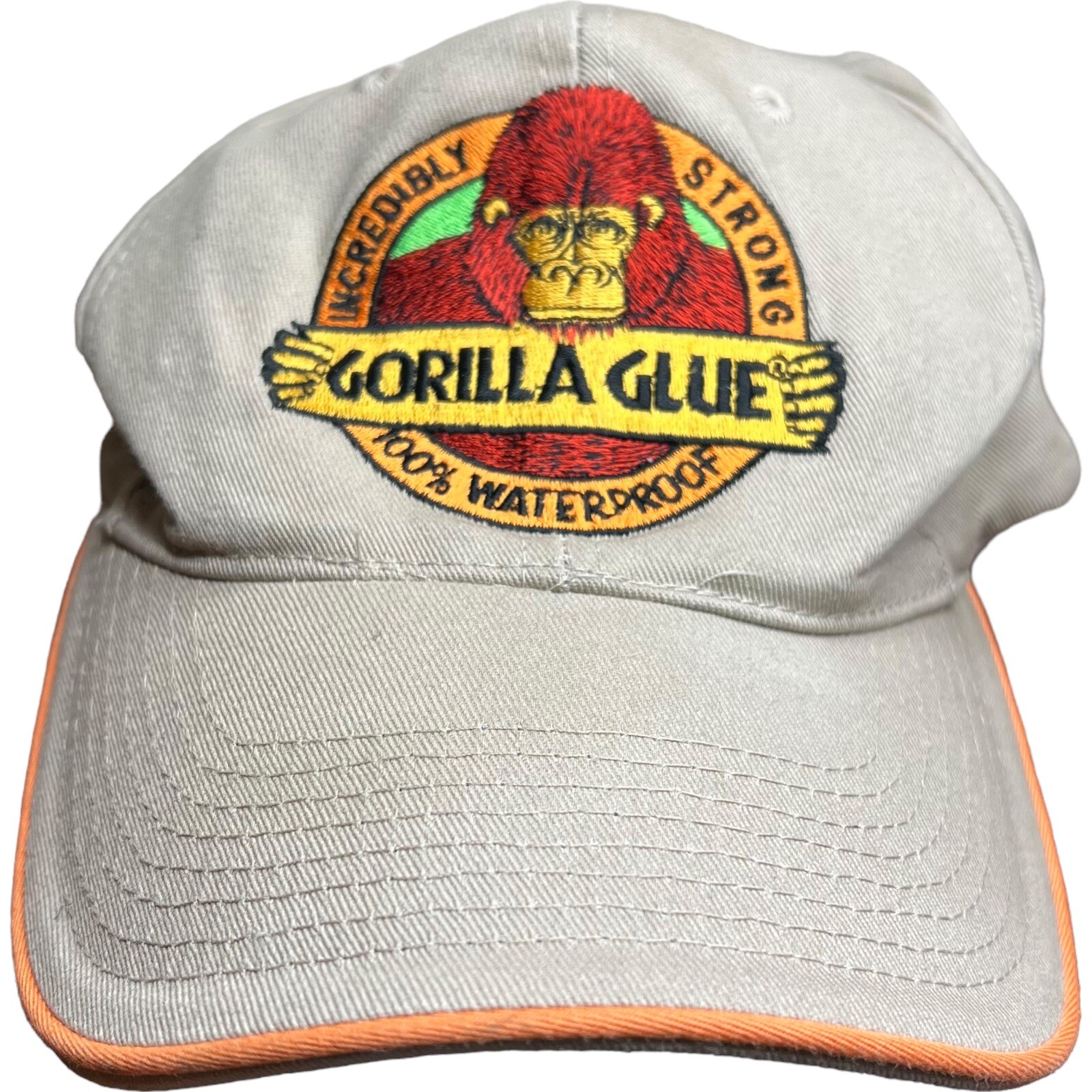 Gorilla Glue Ball Cap Hat Adjustable Baseball Tan Gem
