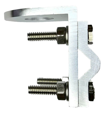 Pro Trucker 3 Way CB / Ham Antenna Aluminum Mirror Mount w/ 0.825'' Hole, No Stud
