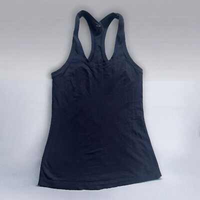 Lululemon Dark Blue Free Flow Running Yoga Racerback Women Tank Top S M 