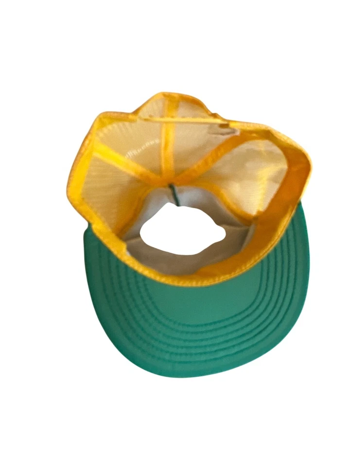 Sombrero de camionero Southern Railway Safety First verde y amarillo de Challenger Caps Adju Foto 4 de 4