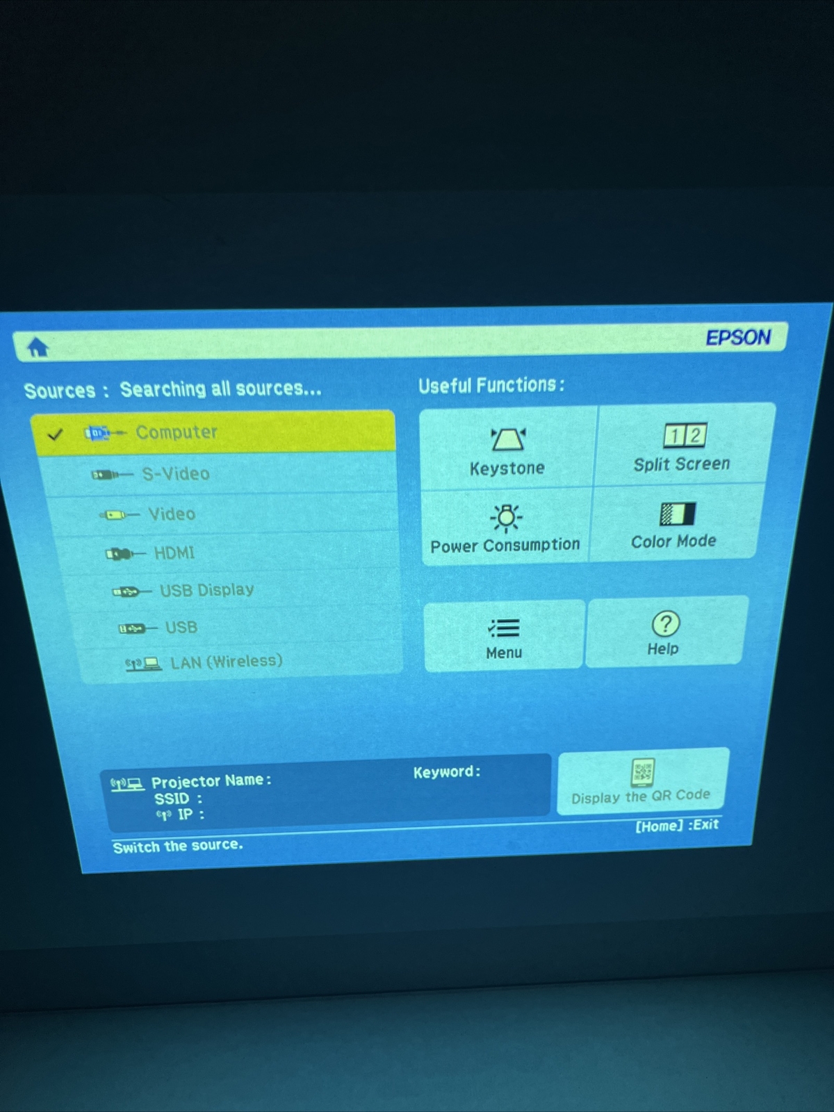 Epson VS240 SVGA 3LCD Projector 3000 Lumens Color Brightness ( Low lamp