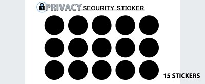 StickerTalk Webcam Cover Stickers - 50 Black Camera Lens Privacy Dots, 0.375 Inches