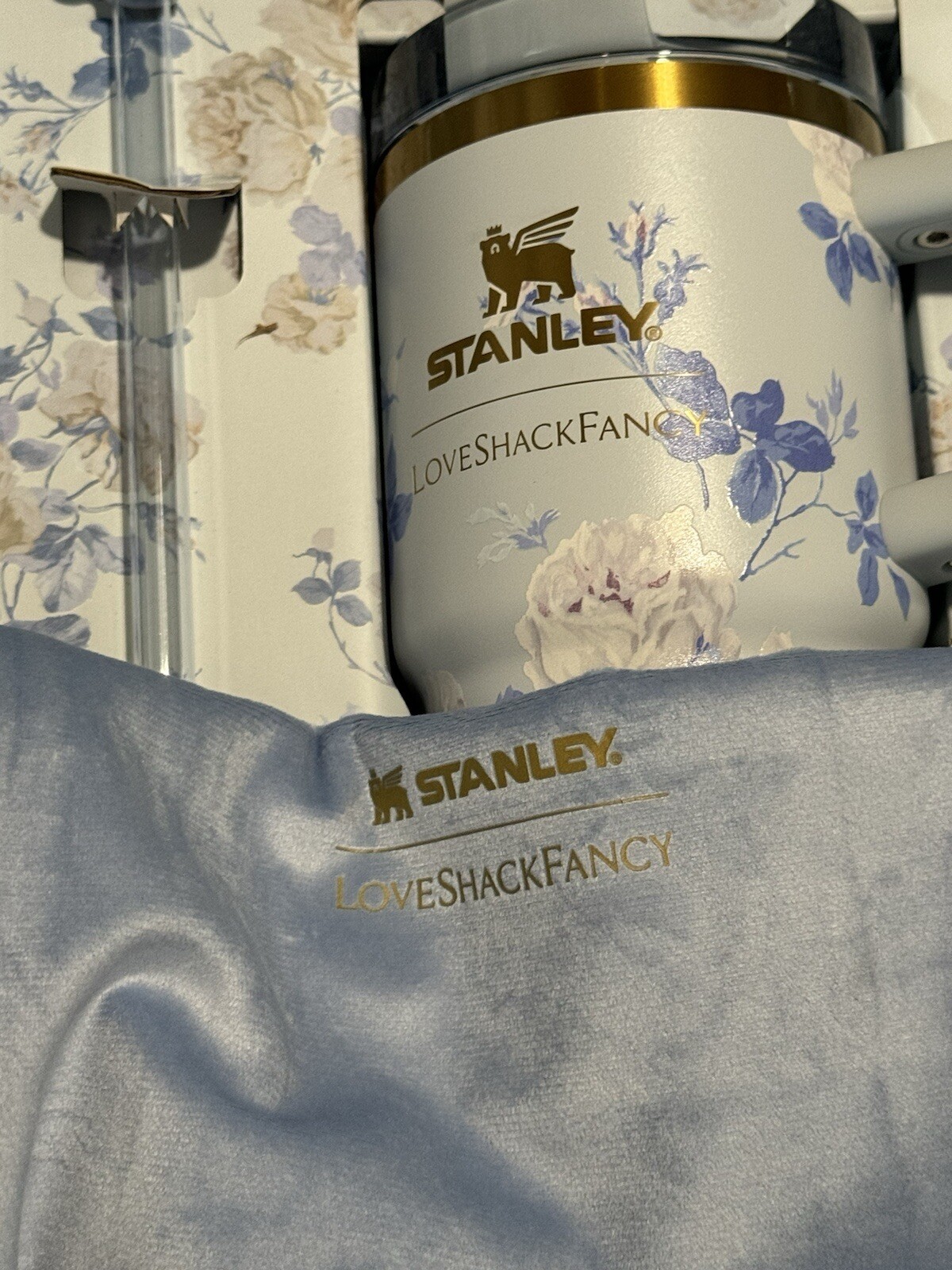 Stanley x Love Shack Fancy Blue Everblooming Rosettes Quencher 20 Oz