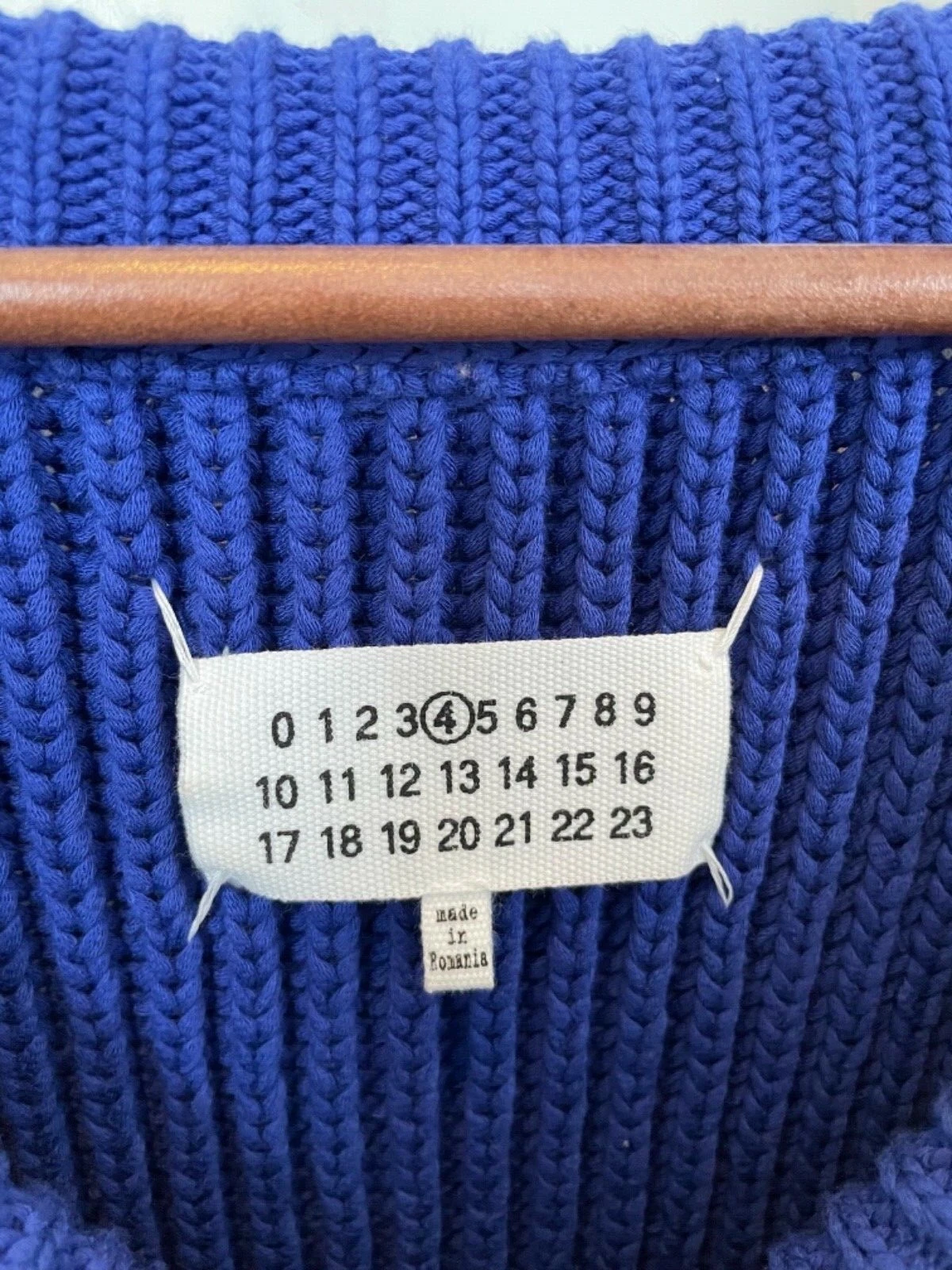 Abito canotta Maison Margiela NUOVO a costine in cotone blu spalline taglia S