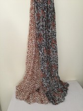 Large Leopard SCARF--- Brown/grey/Black 68"x 24" 100 polyester