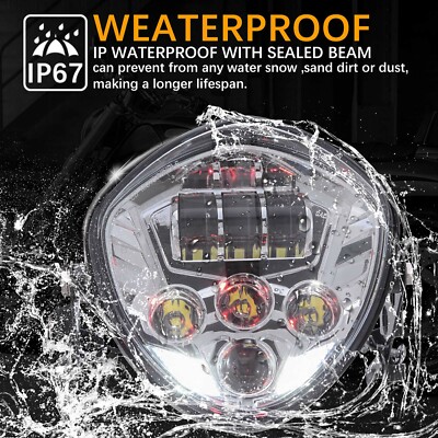For Yamaha V STAR 1300 XVS 1300CT /Harley/Honda 7 Inch LED Headlight Hi/Lo Beam | UK For Yamaha V STAR 1300 XVS 1300CT /Harley/Honda 7 Inch LED Headlight Hi/Lo Beam | UK