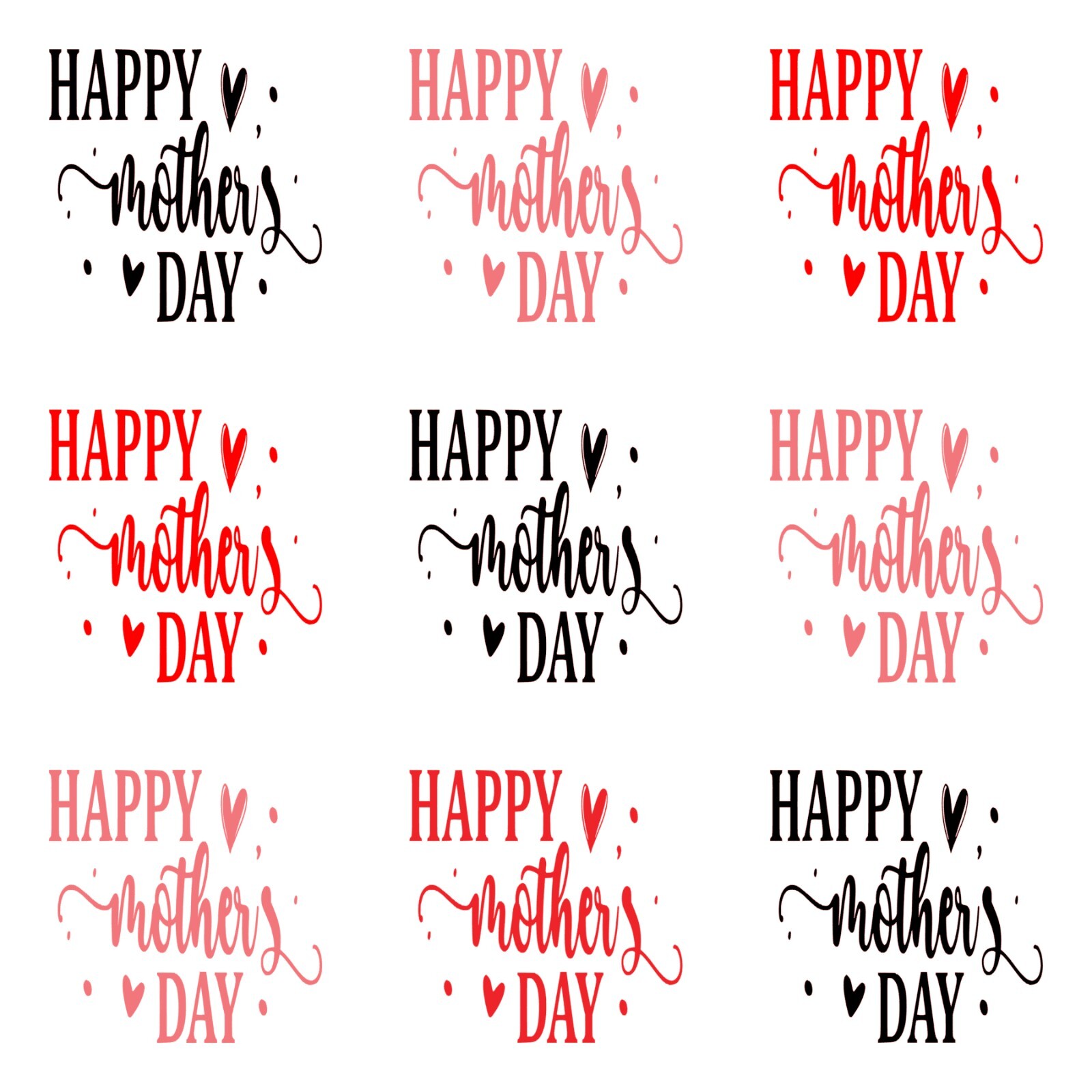 3 Mothers Day Decal Stickers Happy Mothers Day Stickers Glass, Mugs, Bottle | eBay UK