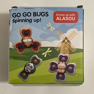 Go Go Bugs, Spinning UP, Rattling Suction Spinning Toy