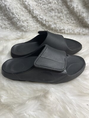 Unisex OOFOS OOahh Black Recovery Slides Men\'s Size 10 Women’s  SZ 12 EUR SZ43 Unisex OOFOS Black Recovery Slide Men main image 3