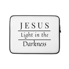 Jesus Light in the Darkness Christian Laptop Sleeve