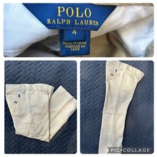 Polo Ralph Lauren Baby Boys Flat Front Pants 4 Khaki Tan Chinos Uniform Dress