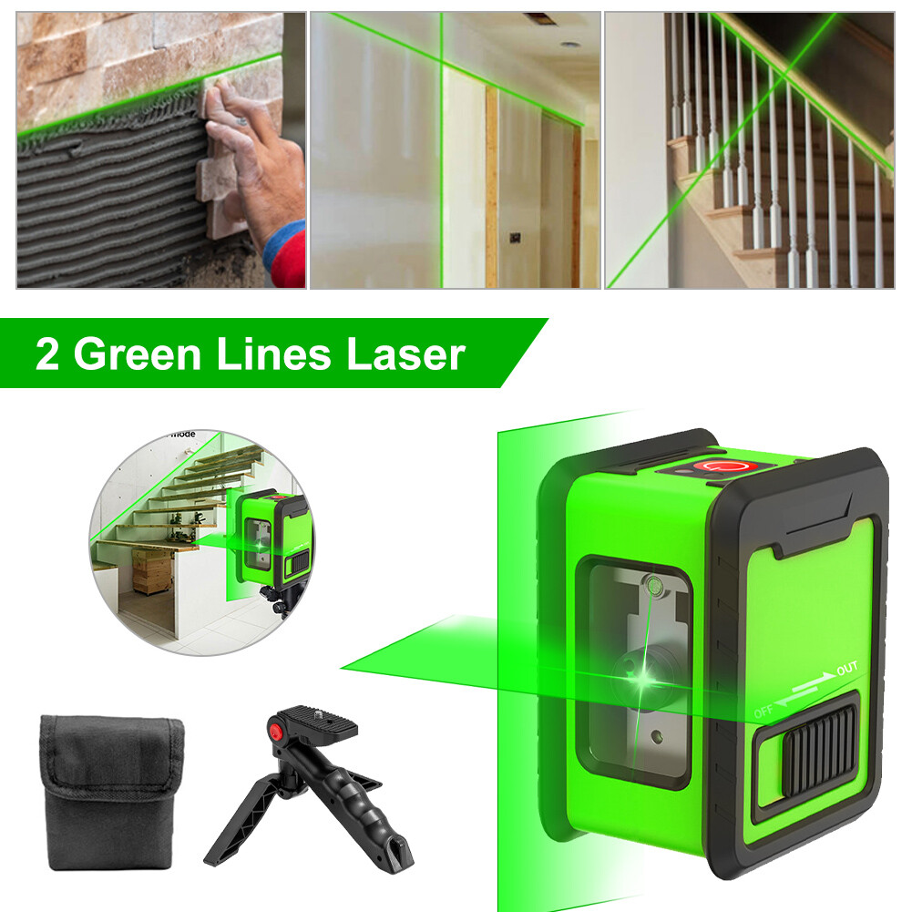 2 Lines Green Laser Level Self-leveling Laser Horizontal Vertical Leveling Tool