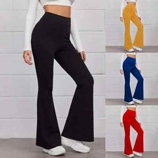 Women High Waist Push Up Leggings Gym Sports Pants Workout Yoga Flare Work Pants