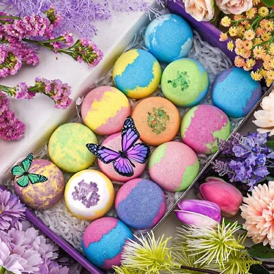 ‎MAYLAWN Bath Bombs Gift Set 14-Pieces Handmade Fizzy Bubble Bath Bombs Vegan