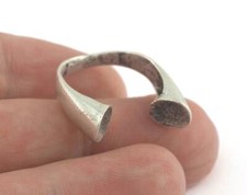 Ring Adjustable Ring Antique silver plated brass 17mm 7US inner size 3195