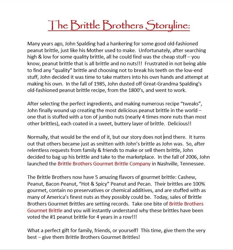 Brittle Brothers Peanut Brittle 16 oz. Box Voted 1 4x’s more Nuts