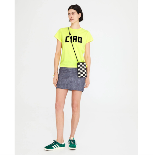 NWT! Size: S Clare V. Ciao Classic Tee in Neon Yellow - Picture 19 of 19