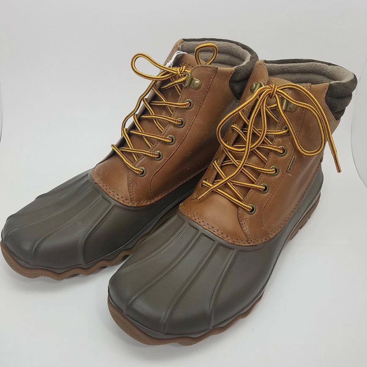 Tan sperry sales duck boots