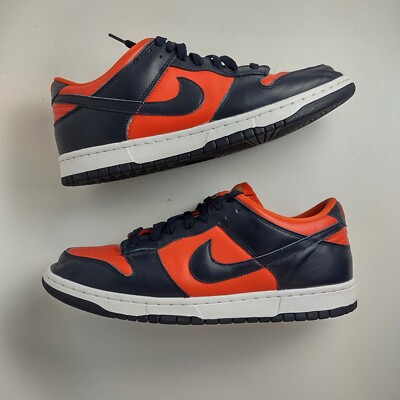 dunk low grey navy orange
