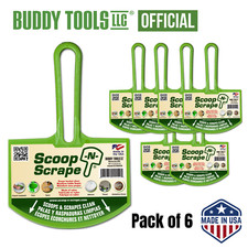 Buddy Tools Curved Bucket Scoop for 5-Gallon Buckets Drywall Mud Scraper 6-Pack
