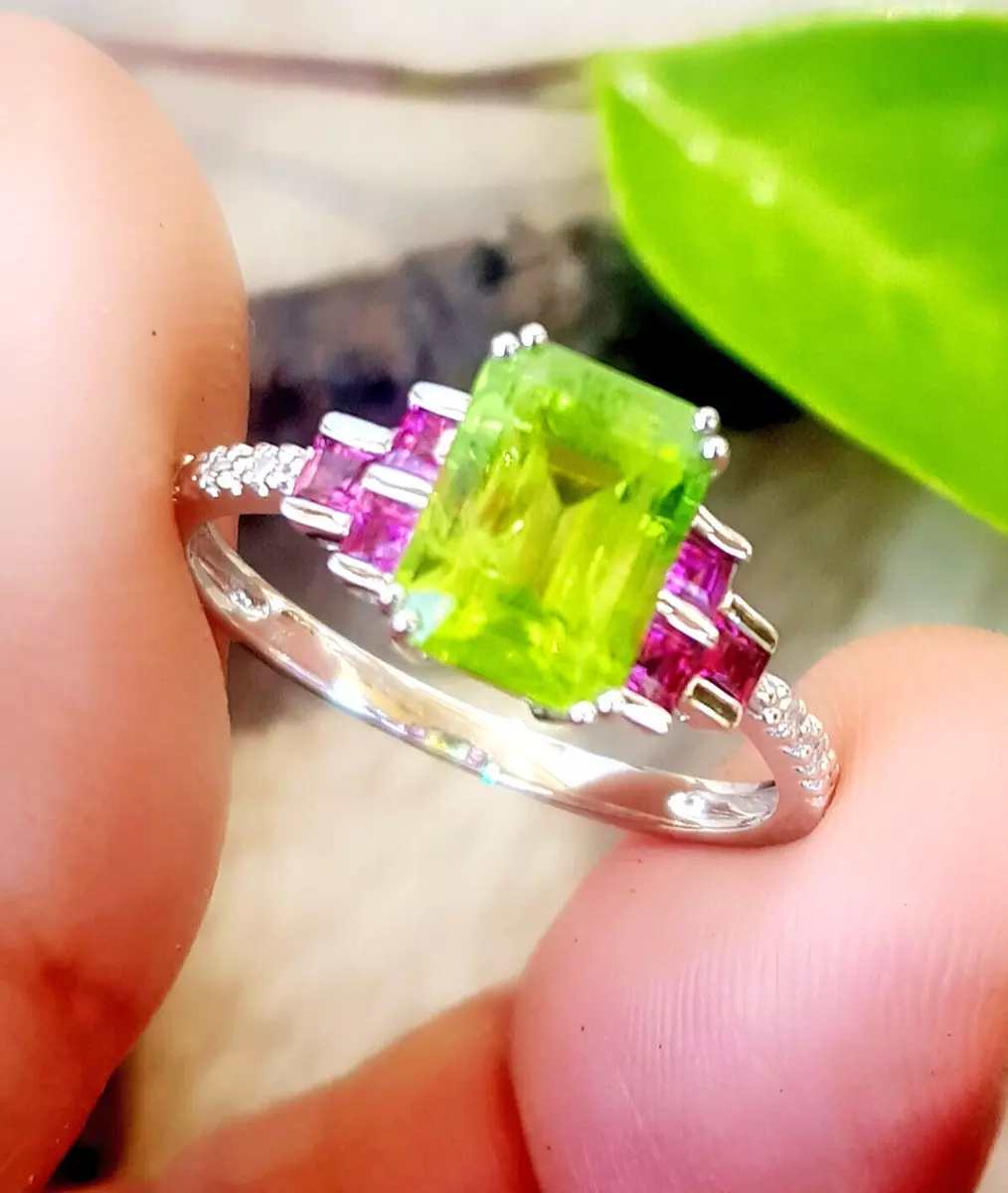Pink and hotsell green ring