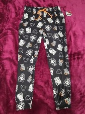 Hello Kitty Halloween Pajama Pants Mummy Ghost Skeleton Adult Size Medium NWT