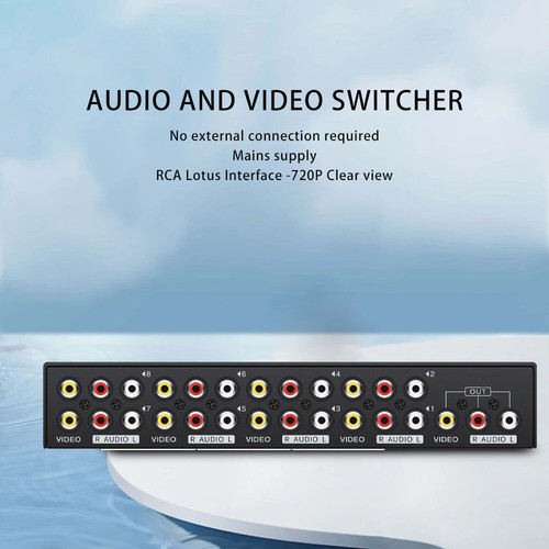 AV Switch Box Composite Selector 8 Port RCA Audio Video 8 In 1 Out To TV - Picture 12 of 15