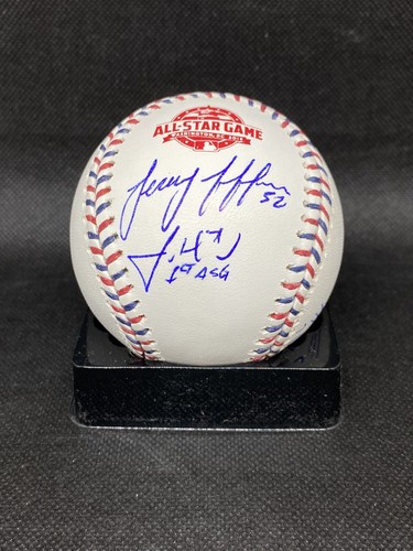 Brewers Josh Hader Jeremy Jefrress Lorenzo Cain 2018 ASG Signed Rawlings OML PSA - Picture 2 of 6