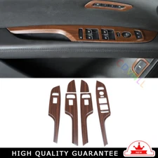 For Cadillac CT6 2016-2020 Wood Grain Inner Glass Window Lifting Lock Panel Trim