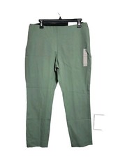 A New Day Womens Size 8R Skinny Ankle Pants Side Zip Green